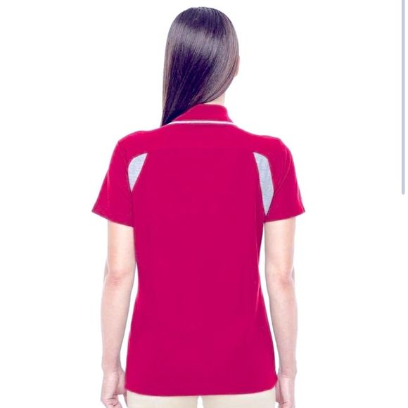 NEW! Ladies Devon & Jones Sporty Red Active Golf Polo Shirt, Size 2 XL - Picture 3 of 7